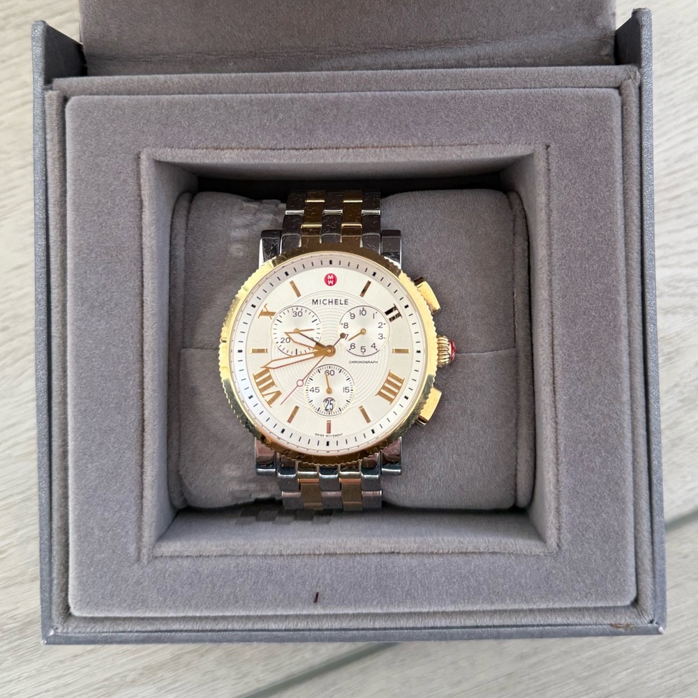Michele Two Tone Watch